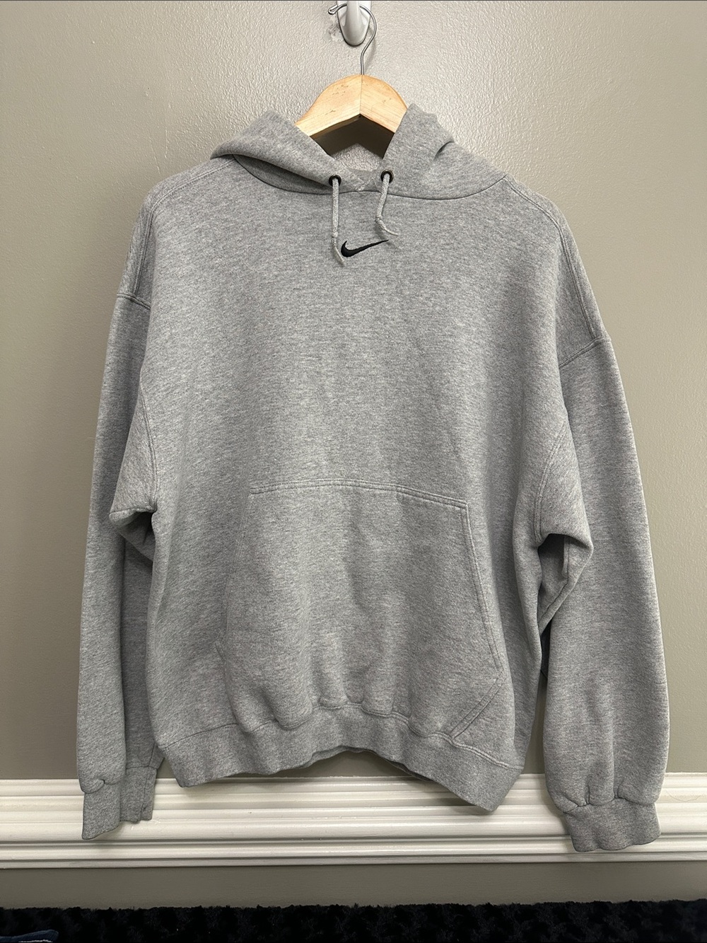 90’s VTG Nike center swoosh made in U.S.A gray hoodie Sz L